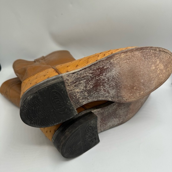 Justin Vintage Ostrich Leather Western Boots Women’s Size 6 B - Picture 5 of 10